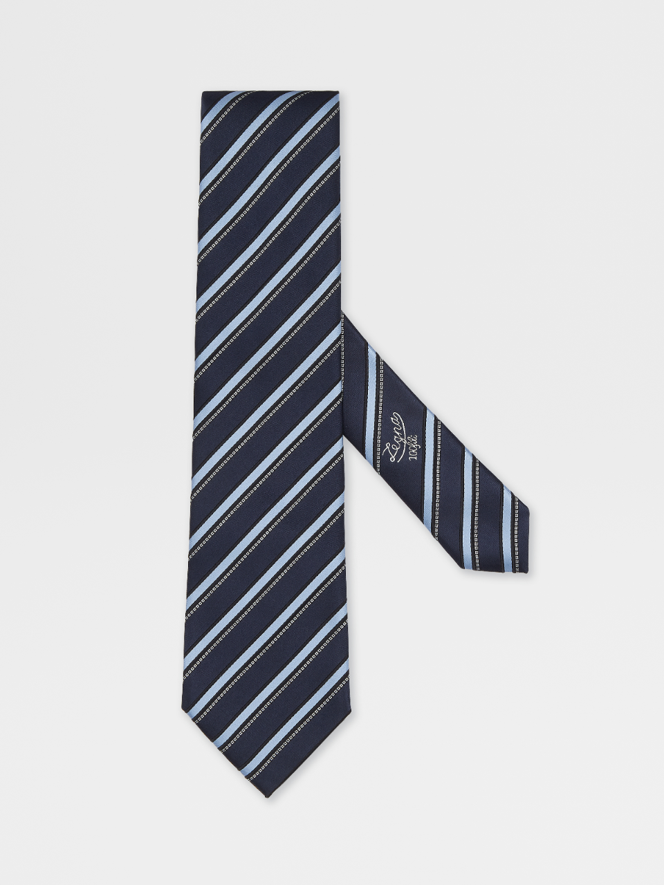 Dark Blue 100fili Silk and Cotton Tie